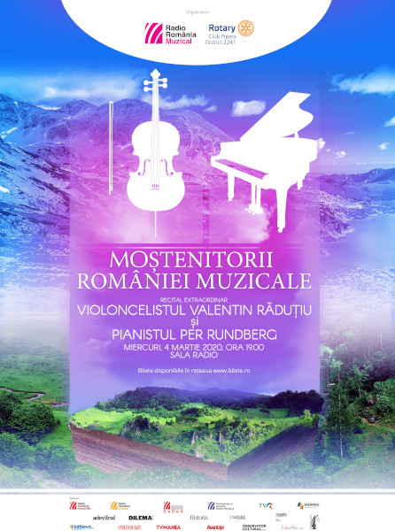 “Moștenitorii României muzicale”: la Sala Radio, recital susținut de violoncelistul Valentin Răduțiu și pianistul Per Rundberg