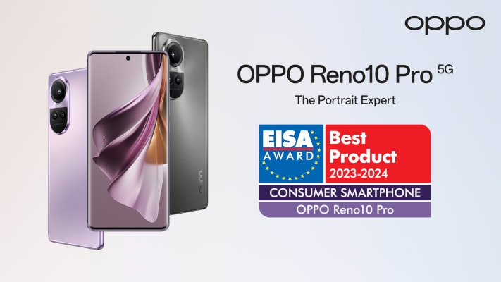 Reno10 Pro, recent lansat în Europa, a fost desemnat telefonul anului de EISA CONSUMER SMARTPHONE 2023-2024