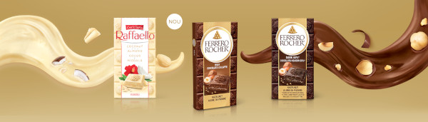 Tablete de ciocolata Ferrero Rocher si Raffaello