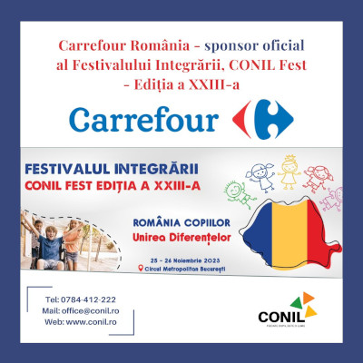 Carrefour România este partenerul de încredere al Festivalului CONIL