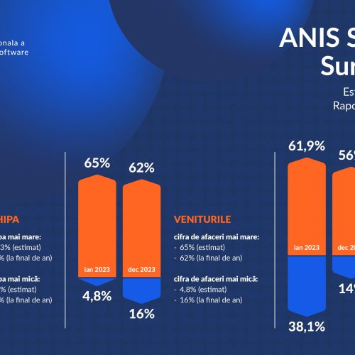 ANIS Sentiment Survey: Industria de IT a încheiat anul 2023 cu rezultate sub așteptările de la începutul anului și abordează 2024 cu un optimism moderat  