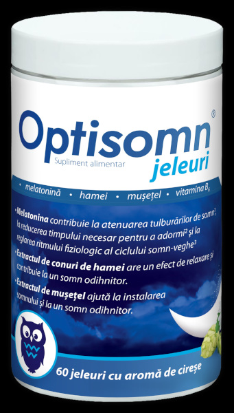 Optisomn®_60 jeleuri gumate cu aromă de cireşe