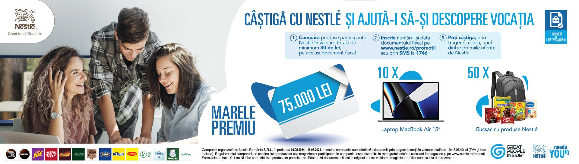 ”Tu ce vrei să te faci când vei fi mare?” Nestlé teste vocationale Nestlé  concurs premii