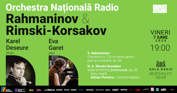 La doar 18 ani, Eva Garet cântă Rahmaninov la Sala Radio