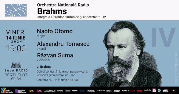 NAOTO OTOMO, ALEXANDRU TOMESCU și RĂZVAN SUMA: ultimul „episod” al Integralei Brahms la Sala Radio