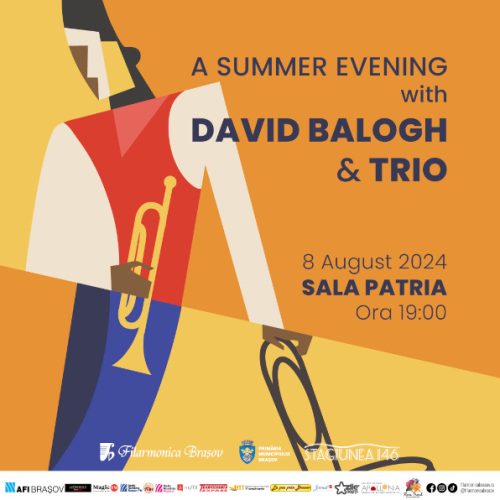 Concert de jazz cu David Balogh pe 8 august la Sala Patria