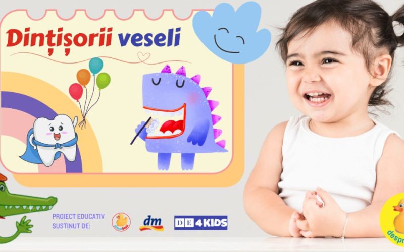 DespreCopii Media Group lansează ghidul educativ Dințișorii Veseli, cu sprijinul dm drogerie-markt și DENT ESTET 4 KIDS, din grijă pentru sănătatea orală a copiilor, încă din primele luni de viață