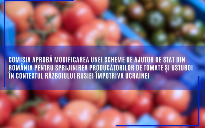 Comisia aprobă modificarea unei scheme de ajutor de stat din România pentru sprijinirea producătorilor de tomate și usturoi