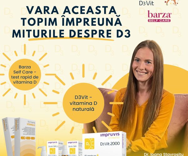 În această vară Impruvis Vitamins D3Vit și BARZA Self Care topesc miturile despre vitamina D3