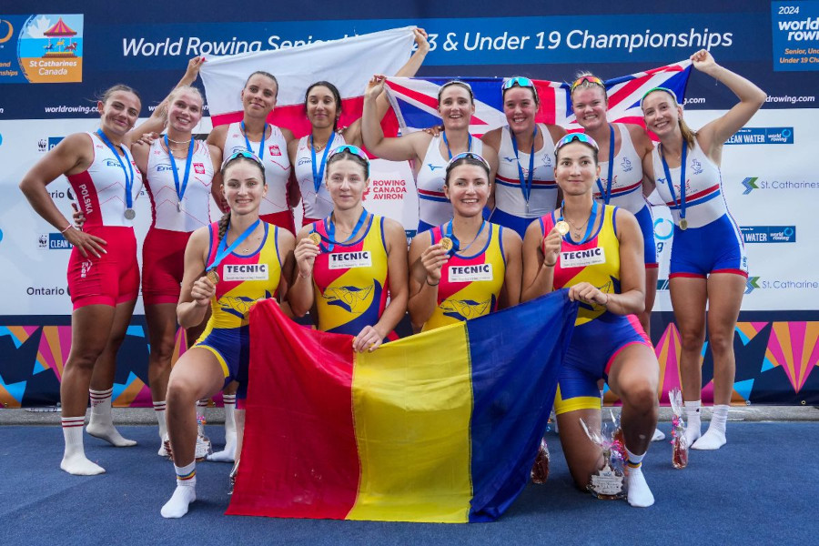 Canotorii români au obținut 7 medalii de aur la Campionatele Mondiale din Canada. România, locul 1 pe națiuni!