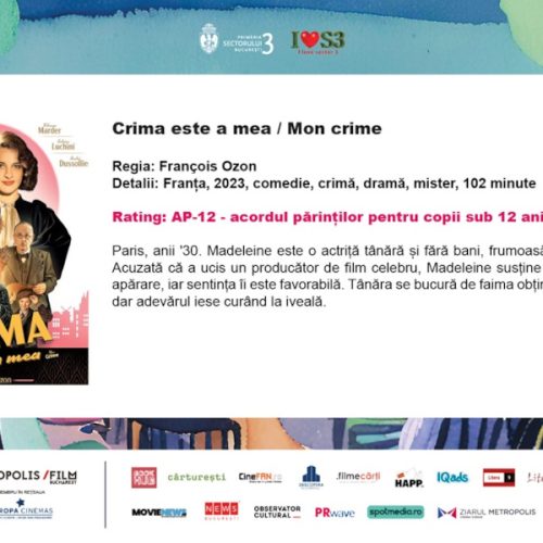 Cinema în aer liber – începe cea de-a doua săptămână de proiecții sub cerul Bucureștiului