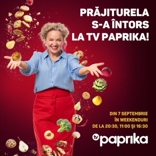 Toamna începe cu două emisiuni culinare în premieră la TV Paprika cu Prăjiturela