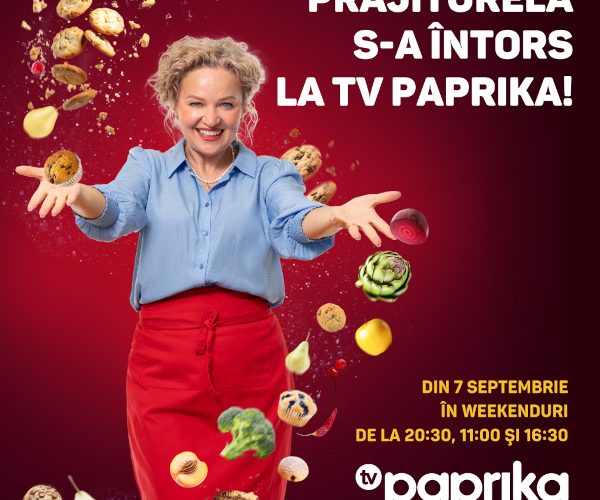 Toamna începe cu două emisiuni culinare în premieră la TV Paprika cu Prăjiturela