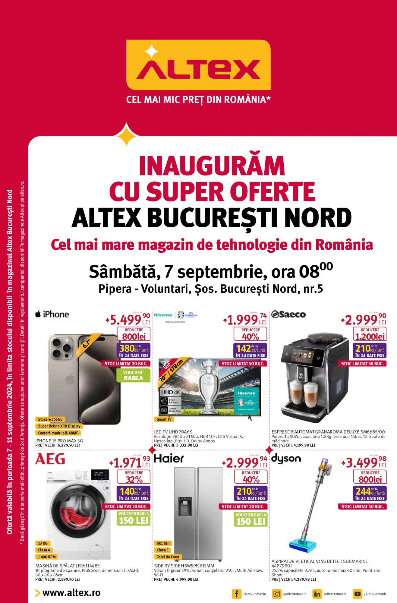 Altex deschide cel mai mare magazin de tehnologie din România, în zona București-Nord