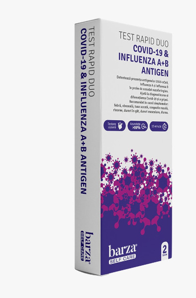 testul rapid Duo COVID-19 & Influenza A + B de la BARZA Self Care