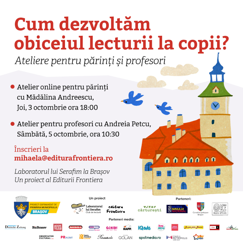 Cum să împrietenim copiii cu lectura - ateliere pentru părinții și profesorii din Brașov