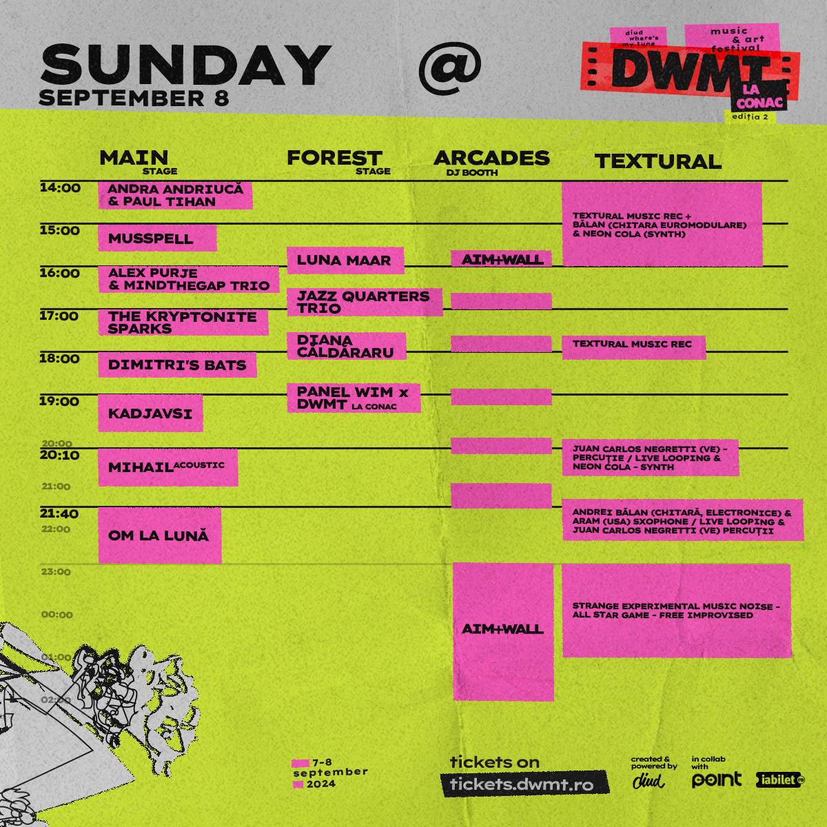 DWMT la Conac 2024 program sambata 