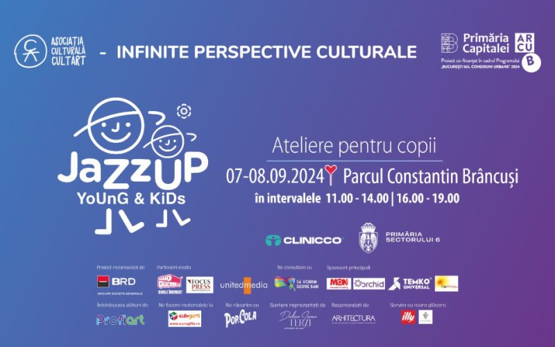 JazzUP Young & Kids: Un weekend cu ateliere artistice în Drumul Taberei, oferite gratuit copiilor, adolescenților și părinților din Capitală