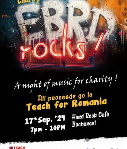 Angajații Băncii Europene pentru Reconstrucție și Dezvoltare organizează concertul caritabil „EBRD Rocks!” în sprijinul Teach for Romania