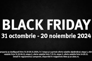 Black Friday la Altex în perioada 31 octombrie–20 noiembrie 2024 în magazinele fizice, online și în aplicatia Altex