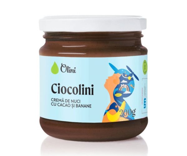 Ciocolini (pasta de arahide cu cacao și bucăți de banane liofilizate)