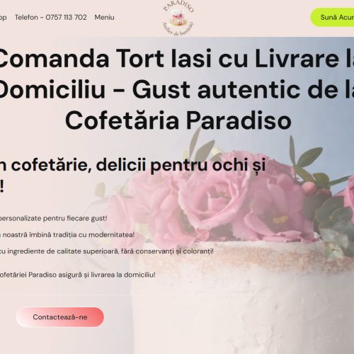 Comanda tort Iasi cu gustul Paradiso