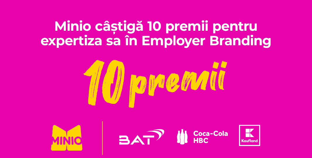 Minio câștigă 9 premii la Employer Branding Awards 2024 și un Bronze la Digital Communication Awards (Berlin)