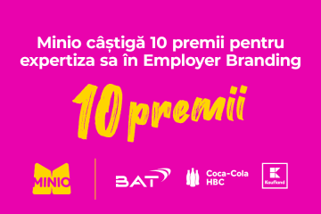 Minio câștigă 9 premii la Employer Branding Awards 2024 și un Bronze la Digital Communication Awards (Berlin)