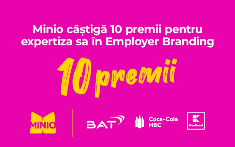 Minio câștigă 9 premii la Employer Branding Awards 2024 și un Bronze la Digital Communication Awards (Berlin)