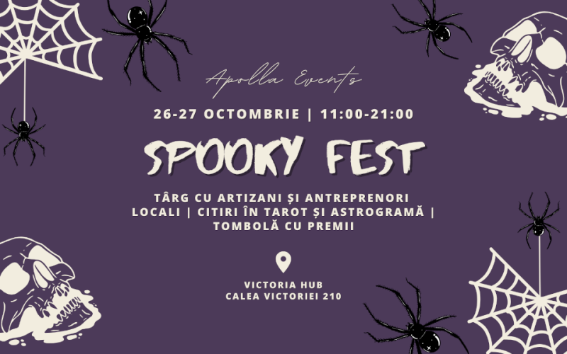 Apolla Events vă invită la Spooky Fest pe 26-27 octombrie