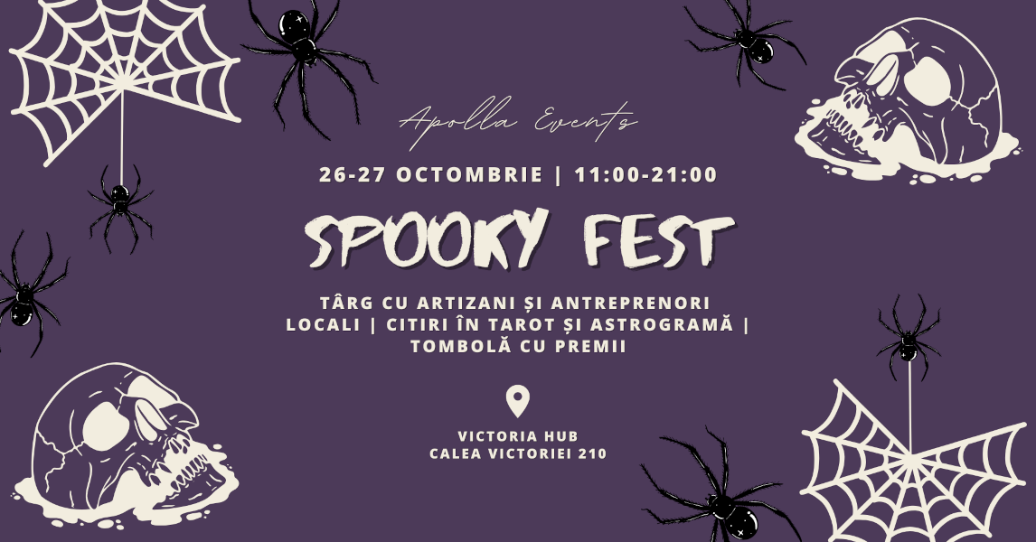 Apolla Events vă invită la Spooky Fest pe 26-27 octombrie