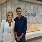 Margherita Della Valle (Vodafone Group) si Sundar Pichai (Google si Alphabet)