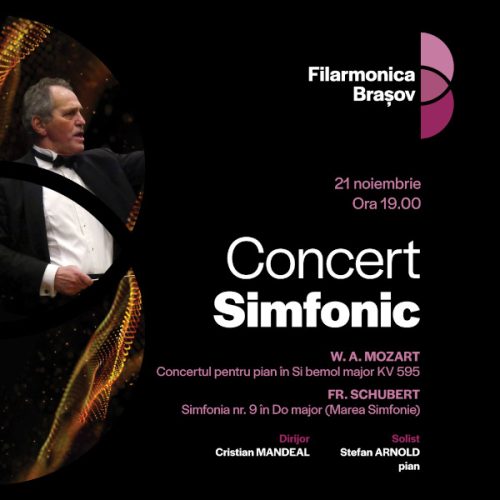 Concert cu Cristian Mandeal, Stefan Arnold și orchestra Filarmonicii Brașov, joi seară la Sala Patria