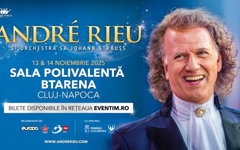 Bilete în vânzare pentru concertele André Rieu: trăiește magia muzicii live în 2025 la BTarena Cluj-Napoca