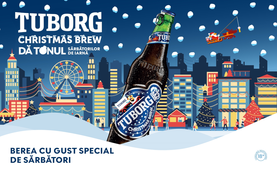 Tuborg Christmas Brew, berea oficială a Crăciunului dă și anul acesta tonul sărbătorilor de iarnă