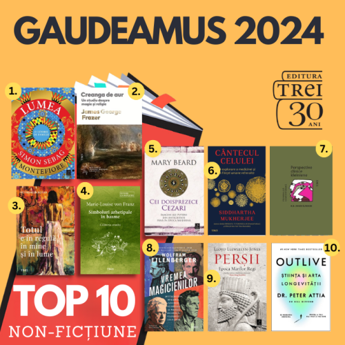 TOP 10 ficțiune și non-ficțiune la Gaudeamus 2024 la Grupul Editorial Trei